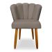 Cadeira de Jantar Pétala Estofada Pés Palito Veludo Cappuccino - Montanaris Decor