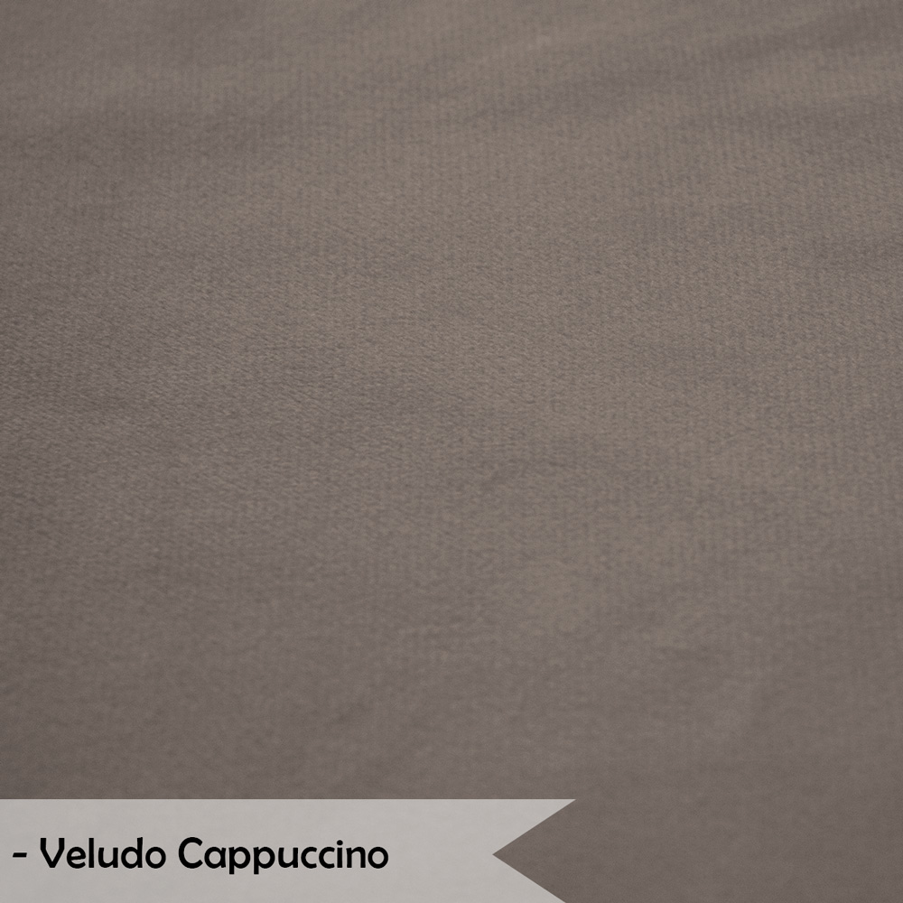 Cadeira de Jantar Pétala Estofada Pés Palito Veludo Cappuccino - Montanaris Decor