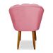 Cadeira de Jantar Pétala Estofada Pés Palito Veludo Rosa - Montanaris Decor
