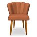 Cadeira de Jantar Pétala Estofada Pés Palito Veludo Terracota - Montanaris Decor