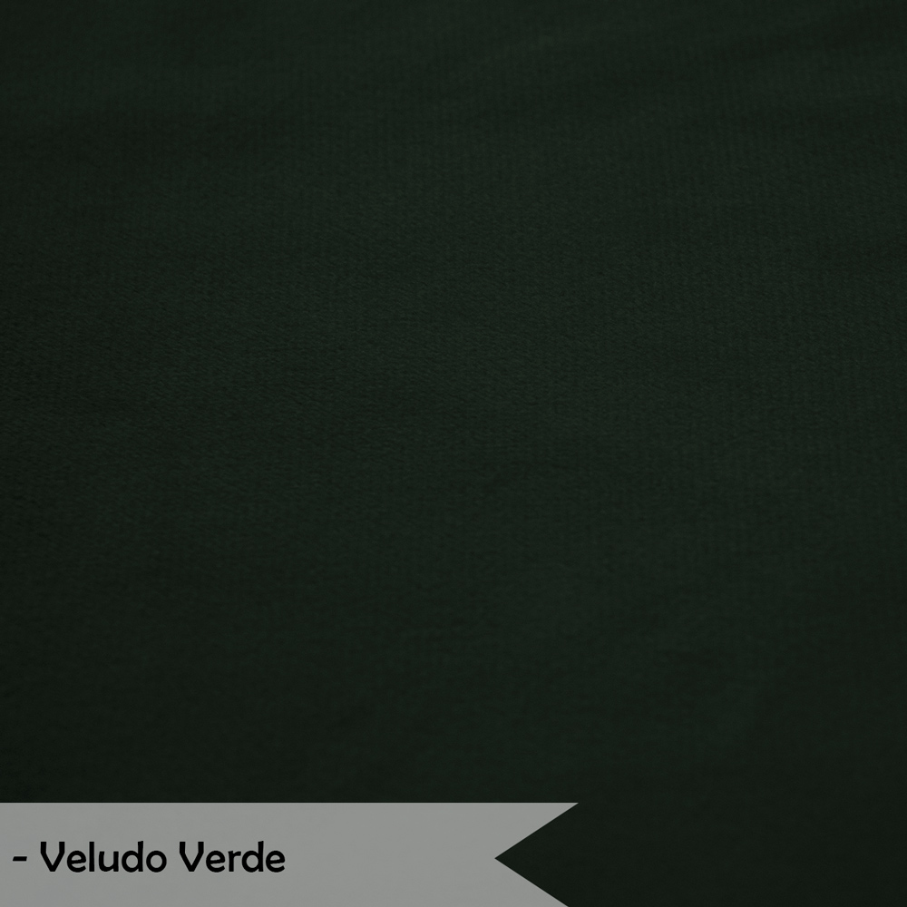 Cadeira de Jantar Pétala Estofada Pés Palito Veludo Verde - Montanaris Decor