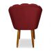 Cadeira de Jantar Pétala Estofada Pés Palito Veludo Vermelho - Montanaris Decor
