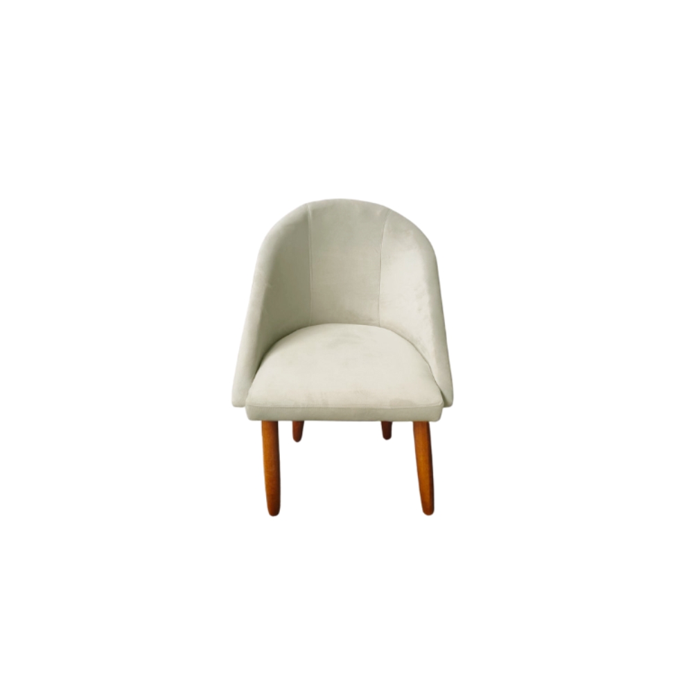 Cadeira jantar Meia Lua Veludo Bege - Montanaris Decor