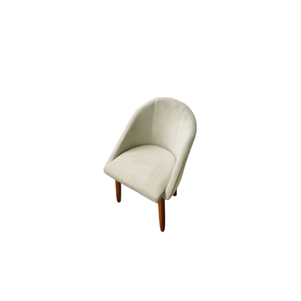 Cadeira jantar Meia Lua Veludo Bege - Montanaris Decor
