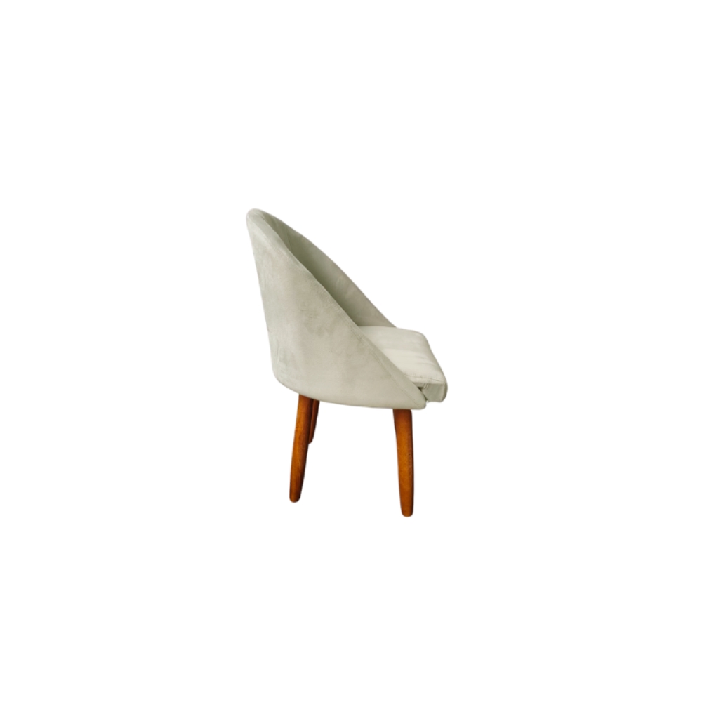 Cadeira jantar Meia Lua Veludo Bege - Montanaris Decor