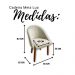 Cadeira jantar Meia Lua Veludo Bege - Montanaris Decor