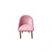 Cadeira jantar Meia Lua Veludo Rosa - Montanaris Decor