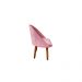 Cadeira jantar Meia Lua Veludo Rosa - Montanaris Decor