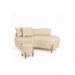 Conjunto  Sofá Curvo Orgânico + 01 Puff  Luna Boucle Bege - Montanaris Decor