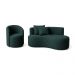 Conjunto 01 Poltrona + Sofá Curvo Orgânico Nature Gaia Boucle - Montanaris Decor