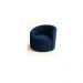 Conjunto 01 Poltrona + Sofá Curvo Orgânico Nature Gaia Suede Azul Marinho - Montanaris Decor