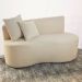 Conjunto 02 Poltronas + Sofá e Puff Curvo Orgânico Nature Gaia Boucle Bege - Montanaris Decor