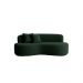 Conjunto 02 Poltronas + Sofá e Puff Curvo Orgânico Nature Gaia Boucle Verde - Montanaris Decor