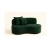 Conjunto Decorativo 02 Poltronas + Sofá Curvo Orgânico Nature Gaia Suede Verde - Montanaris Decor
