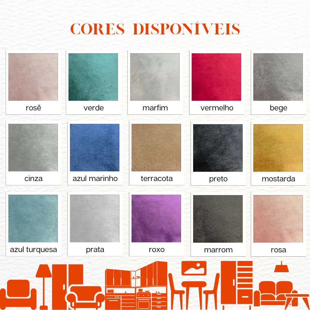 Conjunto Decorativo 02 Poltronas + Sofá Curvo Orgânico Nature Gaia Veludo Terracota - Montanaris Decor