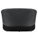 Conjunto Sofá Namoradeira com Poltrona Lara Veludo Preto/PU Cinza- Montanaris Decor