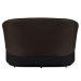 Conjunto Sofá Namoradeira com Poltrona Lara Veludo Preto/PU Marrom - Montanaris Decor