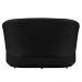 Conjunto Sofá Namoradeira com Poltrona Lara Veludo Preto/PU Preto - Montanaris Decor