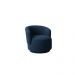 Conjunto de Poltrona + Namoradeira Decorativa Sala Estar Orgânica Beatriz Boucle Azul Marinho - Montanaris Decor
