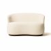 Conjunto de Poltrona + Namoradeira Decorativa Sala Estar Orgânica Beatriz Boucle Bege  - Montanaris Decor