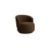 Conjunto de Poltrona + Namoradeira Decorativa Sala Estar Orgânica Beatriz Boucle Marrom- Montanaris Decor