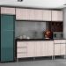 Cozinha Completa Compacta 280cm Madrid Castanho - Montanaris Decor