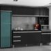 Cozinha Completa Compacta 280cm Madrid Preto - Montanaris Decor