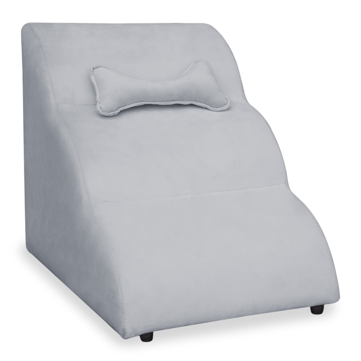 Escada Rampa Pet Nuvem Para Cachorro e Gato + Brinde Suede Cinza - Montanaris Decor