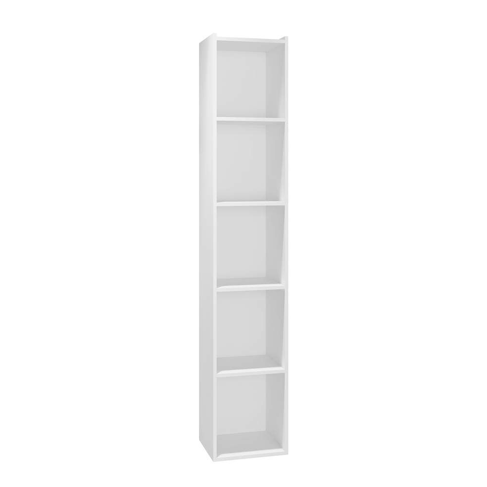 Estante Para Livros com 4 Prateleiras 33cm Julia Branco - Montanaris Decor