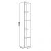 Estante Para Livros com 4 Prateleiras 33cm Julia Branco - Montanaris Decor
