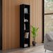 Estante Para Livros com 4 Prateleiras 33cm Julia Preto - Montanaris Decor