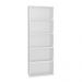 Estante Para Livros com 4 Prateleiras 60cm Julia Branco - Montanaris Decor