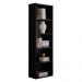 Estante Para Livros com 4 Prateleiras 60cm Julia Preto - Montanaris Decor