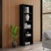Estante Para Livros com 4 Prateleiras 60cm Julia Preto - Montanaris Decor