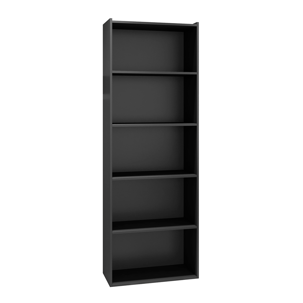 Estante Para Livros com 4 Prateleiras 60cm Julia Preto - Montanaris Decor