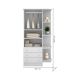 Guarda Roupa 2Portas 3Gavetas Doce Sonho Branco - Montanaris Decor