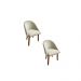 Kit 02 Cadeiras jantar Meia Lua Veludo Bege - Montanaris Decor