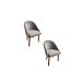 Kit 02 Cadeiras jantar Meia Lua Veludo Cinza - Montanaris Decor