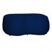 Kit 02 Poltronas  e 01 Puff Decorativo Beatriz Veludo Azul Marinho/PU Marrom - Montanaris Decor