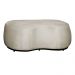 Kit 02 Poltronas  e 01 Puff Decorativo Beatriz Veludo Bege/PU Marrom - Montanaris Decor
