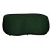 Kit 02 Poltronas  e 01 Puff Decorativo Beatriz Veludo Verde/PU Marrom - Montanaris Decor