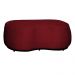 Kit 02 Poltronas  e 01 Puff Decorativo Beatriz Veludo Vermelho/PU Marrom - Montanaris Decor