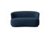 Kit 02 Poltronas + Namoradeira Decorativa Sala Estar Orgânica Beatriz Boucle Azul Marinho - Montanaris Decor