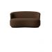 Kit 02 Poltronas + Namoradeira Decorativa Sala Estar Orgânica Beatriz Boucle Marrom - Montanaris Decor