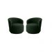 Kit 02 Poltronas + Namoradeira Decorativa Sala Estar Orgânica Beatriz Boucle Verde - Montanaris Decor