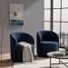 Kit 02 Poltronas Curva Orgânica Nature Gaia Boucle Azul Marinho  - Montanaris Decor