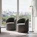 Kit 02 Poltronas Curva Orgânica Nature Gaia Boucle Cinza - Montanaris Decor