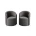 Kit 02 Poltronas Curva Orgânica Nature Gaia Boucle Cinza - Montanaris Decor