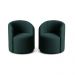 Kit 02 Poltronas Curva Orgânica Nature Gaia Boucle Verde - Montanaris Decor