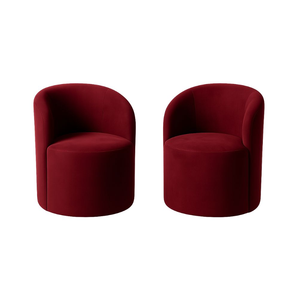 Kit 02 Poltronas Curva Orgânica Nature Gaia Suede - Montanaris Decor